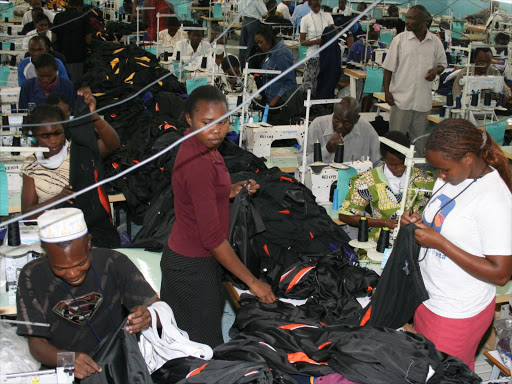 A file photo of workers at the Ricardo EPZ textile factory In Athi River. The AGOA Act allows eligible African countries to export a wide range of goods to the US duty free.