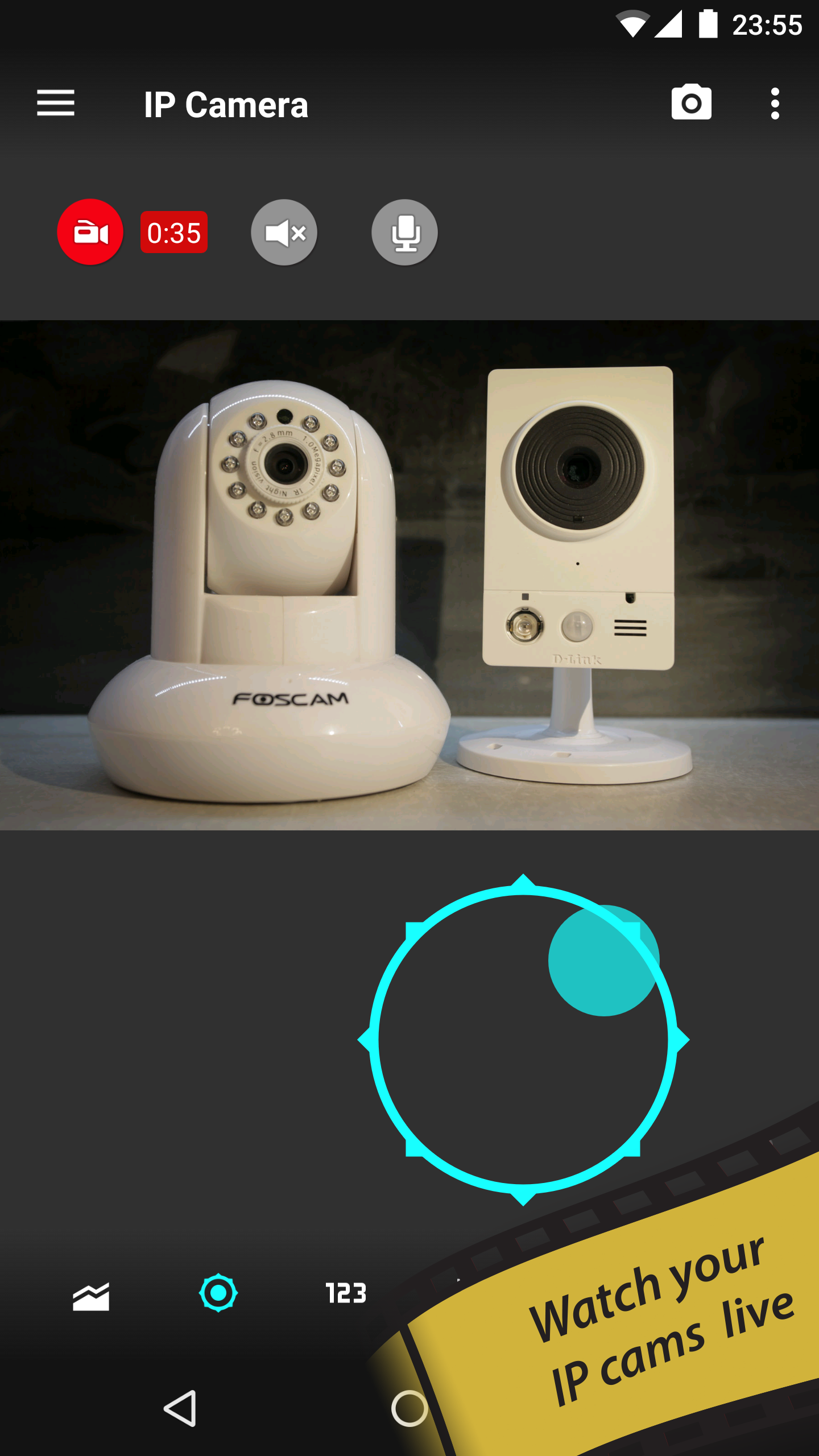 Android application tinyCam Monitor PRO for IP Cam screenshort