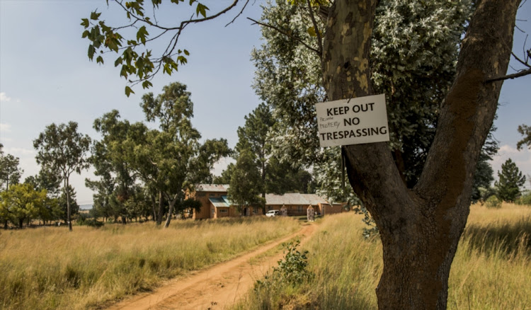 An area in Blue Hills, Gauteng, where land grabs took place on March 17 2018.