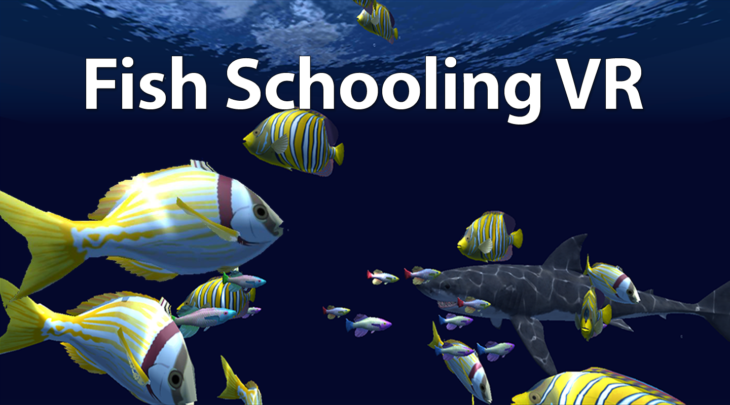 Android application Fish Schooling VR screenshort