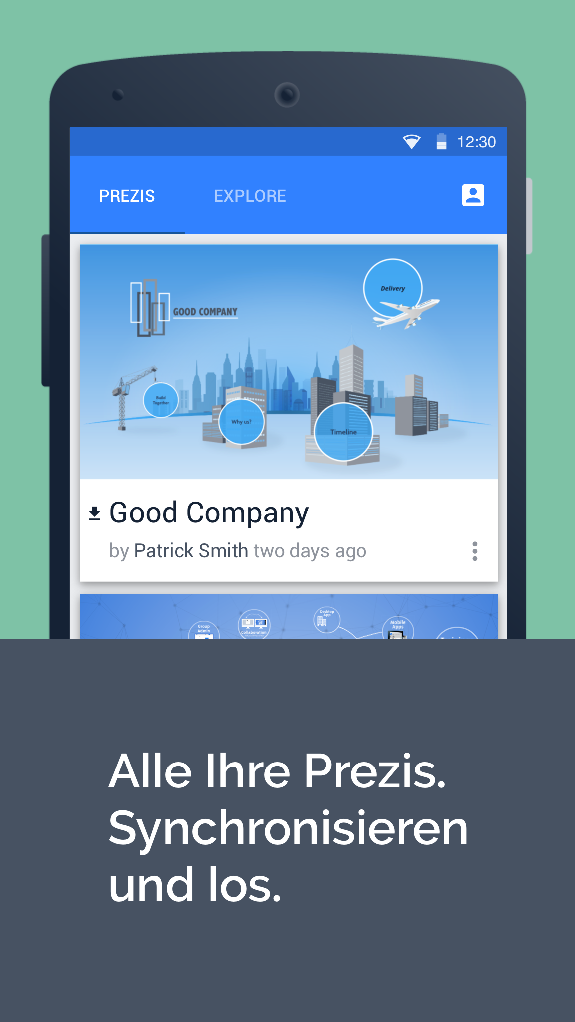 Android application Prezi Viewer screenshort