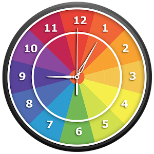 Download Multicolour clock live wallpaper For PC Windows and Mac