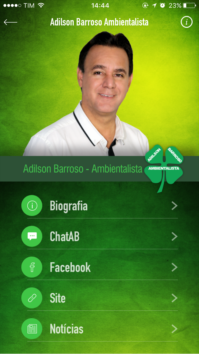 Android application Adilson Barroso Ambientalista screenshort