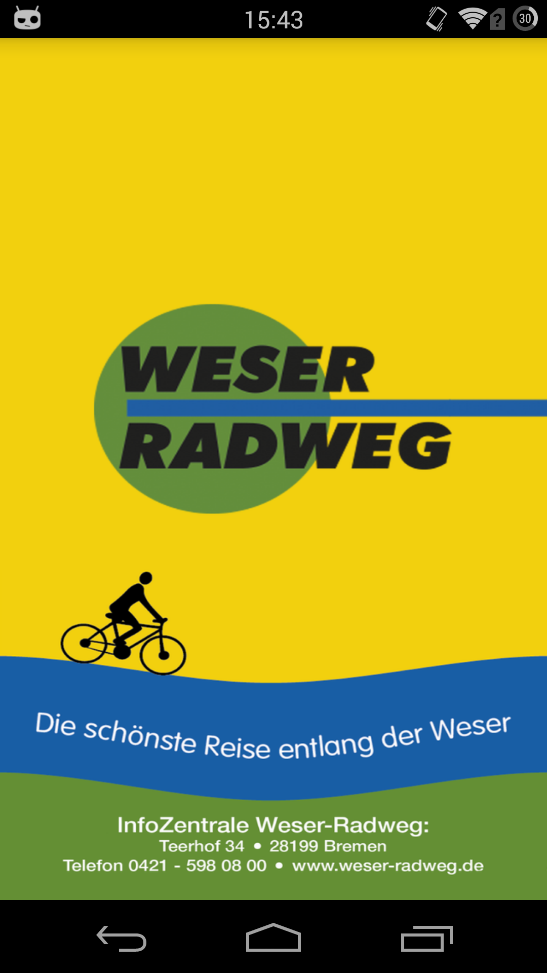 Android application Weser-Radweg screenshort