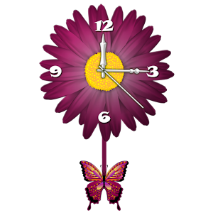 Download Flower pendulum clock live wallpaper For PC Windows and Mac