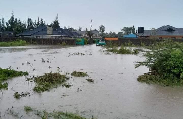 Most estates along the Old Namanga Road are marooned in flood water on May 1, 2024.