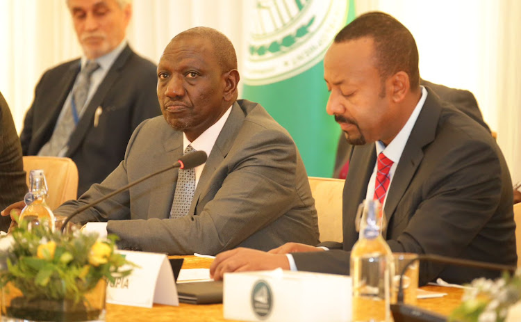 President William Ruto during the first Intergovernmental Authority on Development (IGAD) meeting on Sudan peace process at Addis Ababa, Ethiopia on July 10, 2023