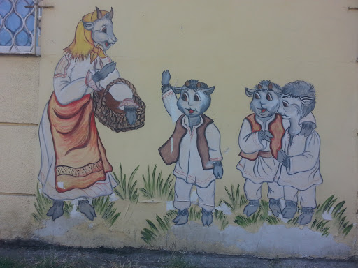 Mural Capra Cu Trei Iezi 