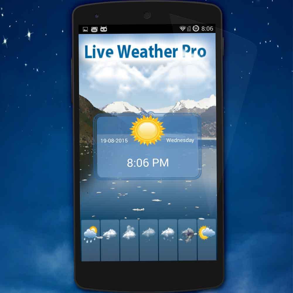 Android application Live Weather Pro screenshort