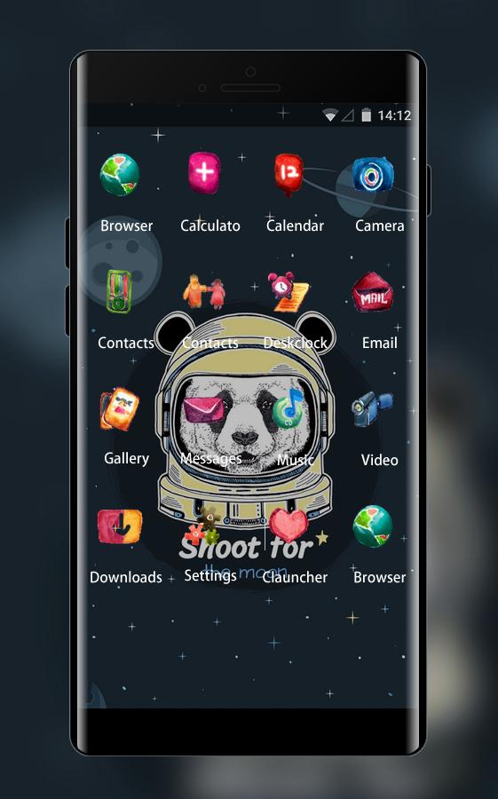 Cool Panda Merry Go Round Planet Space Free Theme — приложение на Android