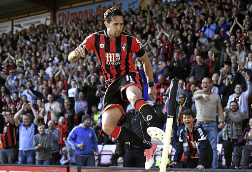 Bournemouth's Charlie Daniels celebrates scoring their fourth goal.