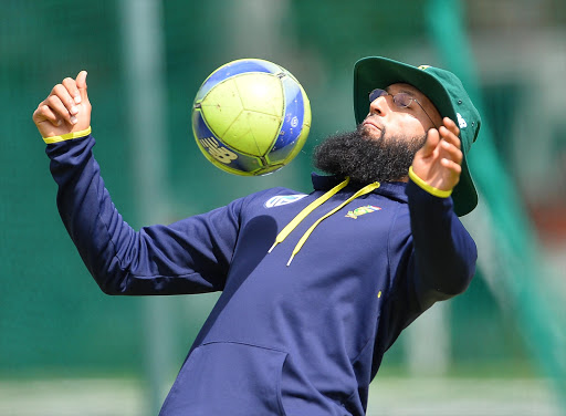 Hashim Amla during the South Africa training session and press conference at PPC Newlands on October 11, 2016 in Cape Town, South Africa.