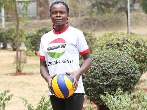 Sarah Were of Kenya volleyball women’s under-23 team at Safaricom Stadium Kasarani. Nairobi on September 15, 2016. /PIC-CENTRE