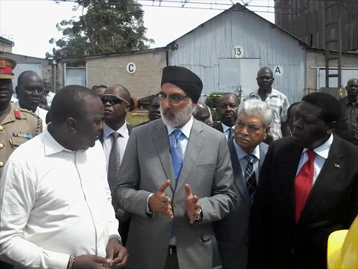 President Uhuru Kenyatta at Rai paper mills.Photo/BRIAN OJAMAA