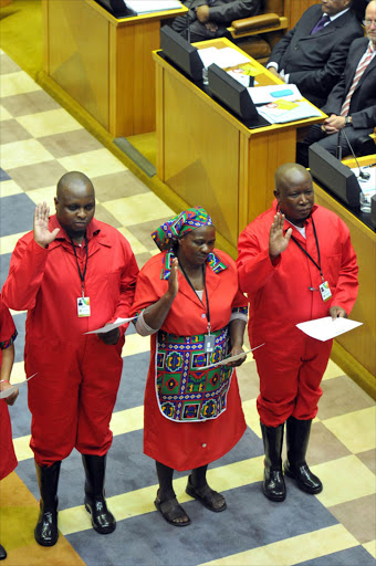 Members of Economic Freedom Fighters, Juluis Malema and Floyd Shivambu Picture: GCIS