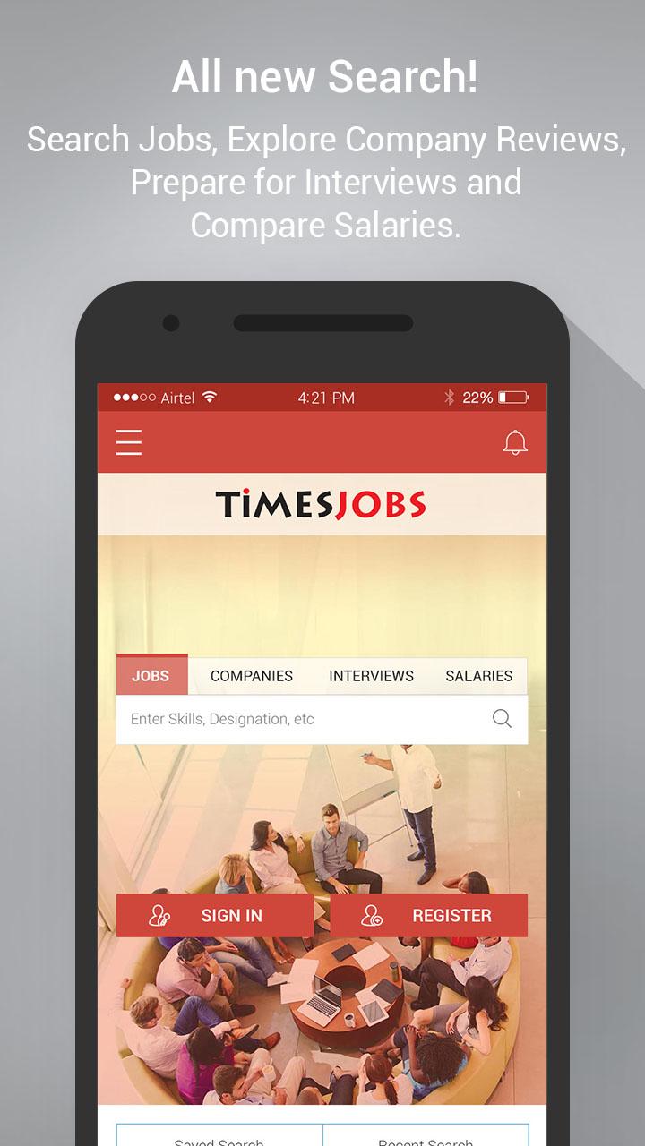 Android application TimesJobs - Job Search and Career Opportunities screenshort