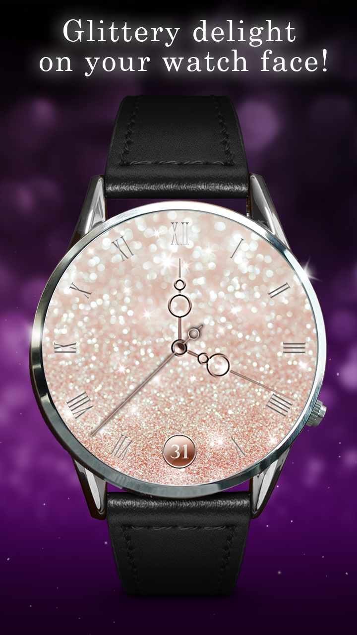 Android application Glitter Watch Face screenshort