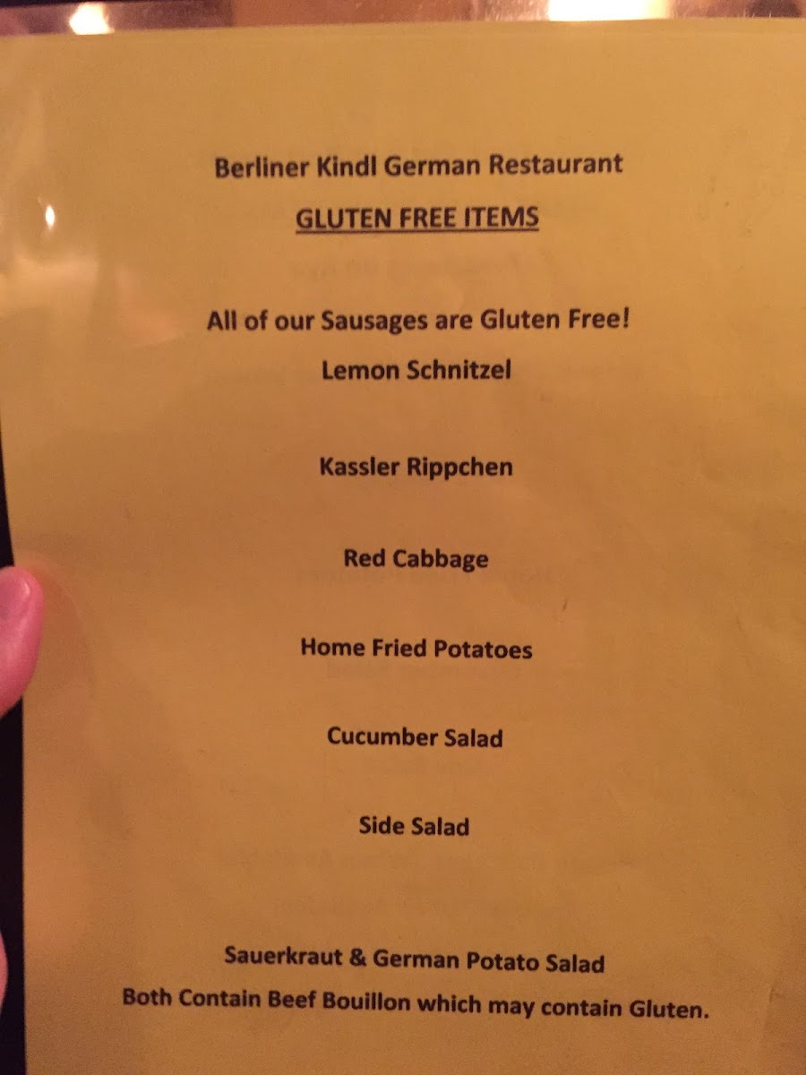 GFree menu