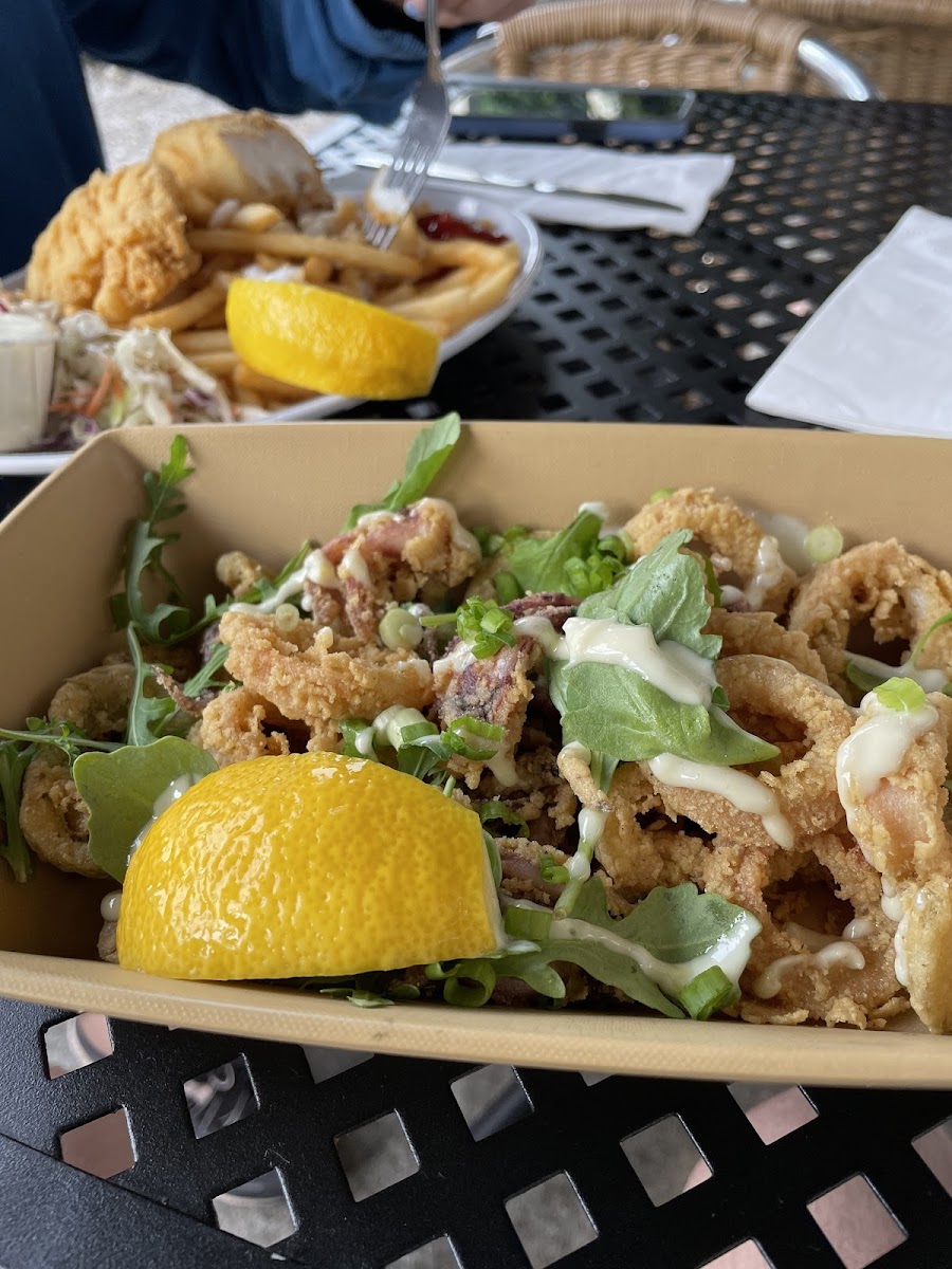 Gluten-Free Calamari at Mac's Chatham Fish & Lobster