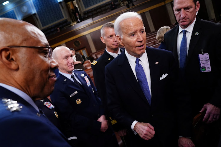 US President Joe Biden departs after delivering his third State of the Union address in the House Chamber of the US Capitol in Washington, DC, USA, 07 March 2024.