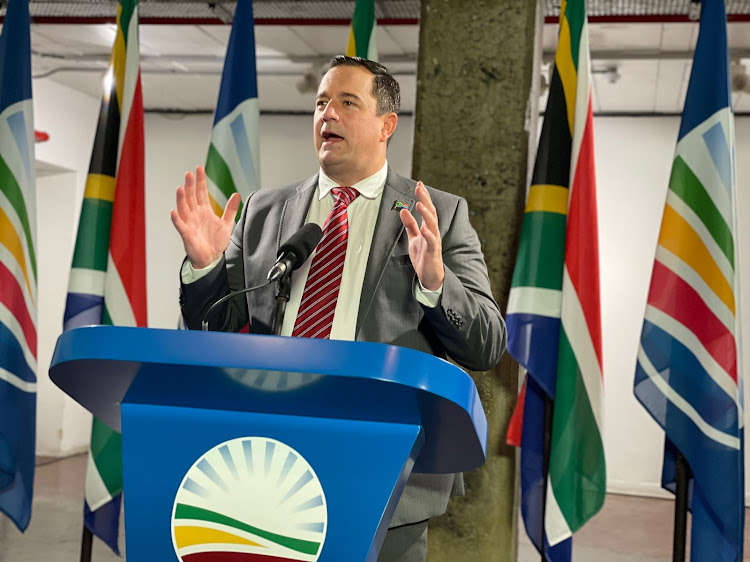 DA leader John Steenhuisen says the true state of the nation is that of a country moving further towards a failed state with no functioning infrastructure, rising unemployment and a lack of security. File photo.