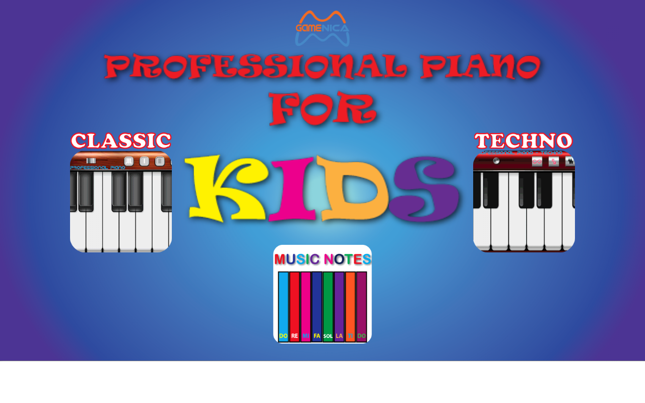 Android application Professional Piano For Kids screenshort