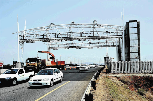 E-toll gantry. File photo.