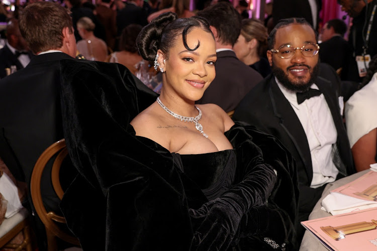 Rihanna at the 80th annual Golden Globe Awards in Beverly Hills, California.