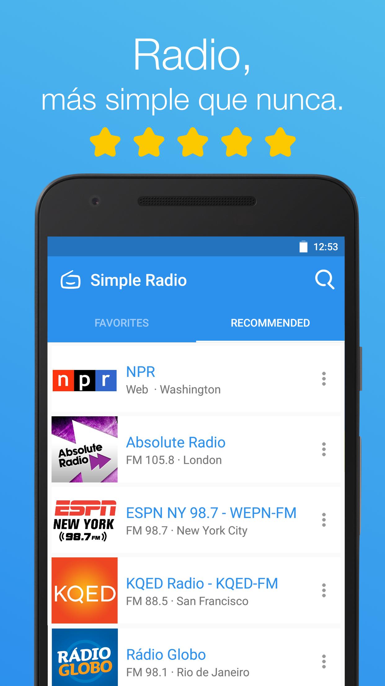 Android application Simple Radio: Live AM FM Radio screenshort