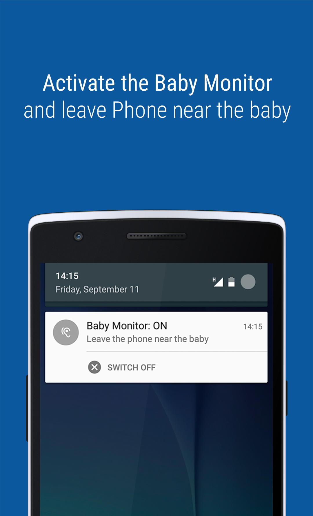Android application Wear Baby Monitor screenshort