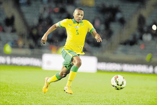 INJURY SCARE: Bafana Bafana’s medical team is sweating over Andile Jali’s injury ahead of the Cameroon clash. The midfied maestro had a shoulder dislocation during a training match on Saturday Picture: GALLO IMAGES