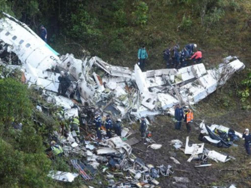 The flight came down in mountains near Medellin, Colombia./BBC