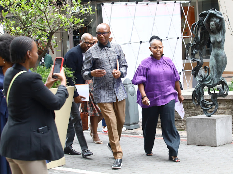 Minister of sports, arts and culture, Zizi Kodwa, and Gauteng MMC Morakane Mosupyoe during the official launch of the Cultural and Creative Industry Awards (CCIAs).