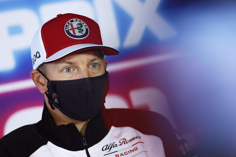 Kimi Raikkonen talks in the drivers' press conference ahead of the F1 Grand Prix of The Netherlands at Circuit Zandvoort on September 2 2021 in Zandvoort, Netherlands.