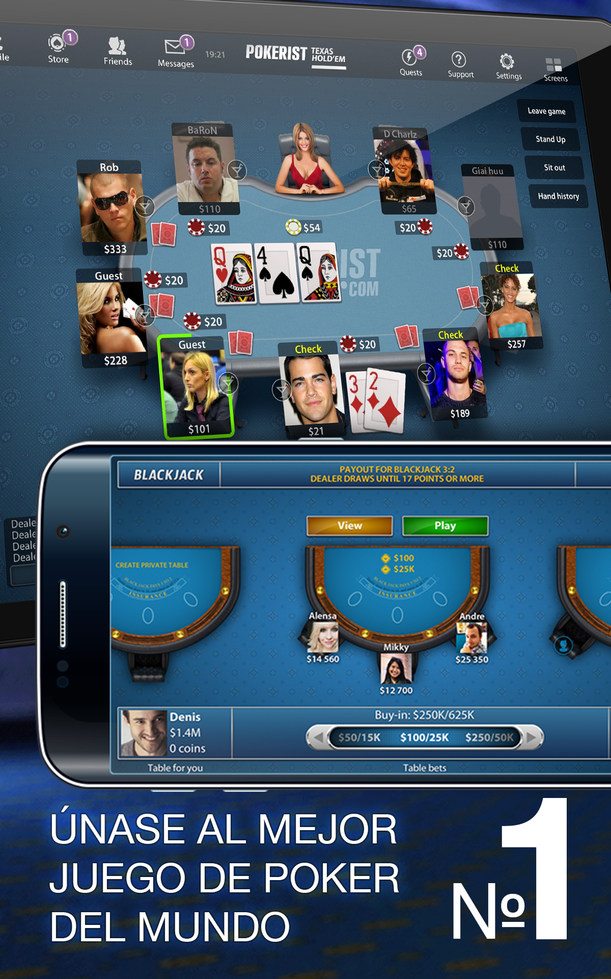 Android application Texas Hold'em Poker: Pokerist screenshort