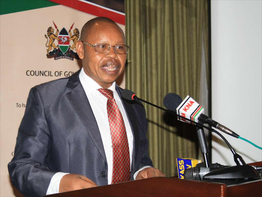 Devolution PS Torome Saitoti during launch of Public Expenditure and Financial Accountability (PEFA) assessment for county governments at Hilton Hotel in Nairobi, March 23, 2017. /JOSEPH NDUNDA