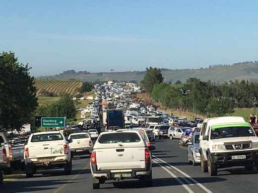 Protestors on their way to Greenpoint in Cape Town to protest against farm murders in SA. Picture: Anthony Molyneaux
