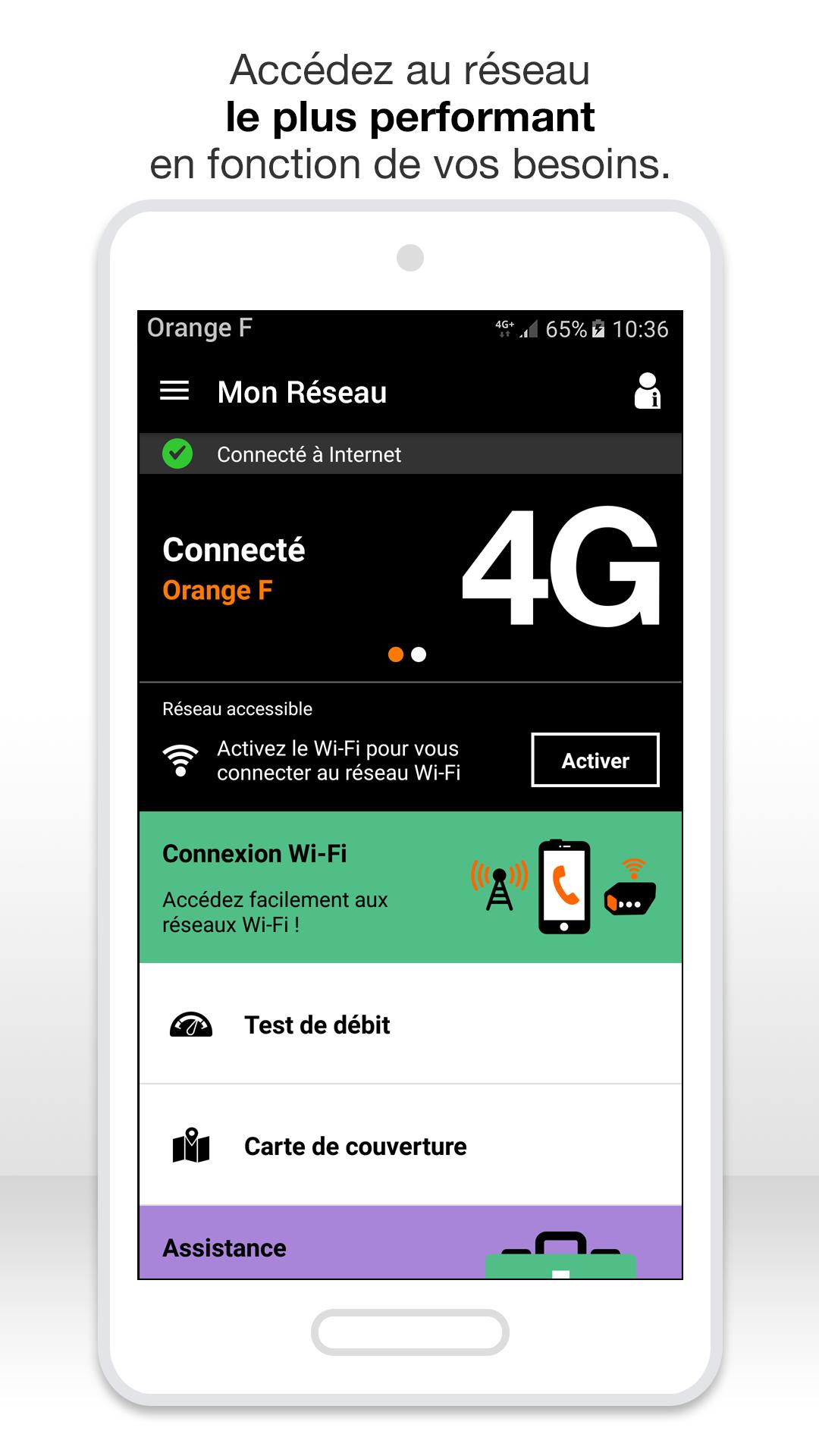 Android application Mon Réseau screenshort
