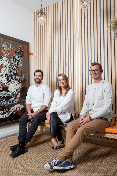 Chef Ryan Cole (left) and design team - Joanne Smith (middle) & Jean Francois de Villiers (right).