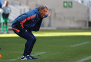Ajax Cape Town coach Muhsin Ertugral cut a frustrated figure during the National First Division match against Cape Umoya United at Cape Town Stadium in  Cape Town on August 28 2018.