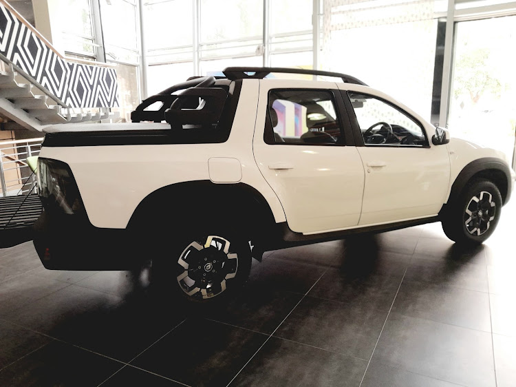 The Renault Oroch bakkie is displayed at Renault SA's Bruma head office. Picture: PHUTI MPYANE