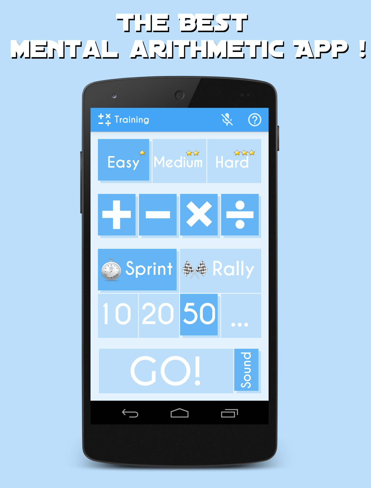 Android application Mental Arithmetic Math Workout screenshort