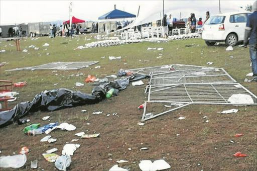 ANGER VENTED: Mthatha revellers went on a rampage after the promised top artists failed to show up at a music concert Picture: VIA FACEBOOK