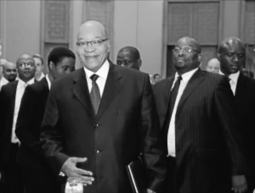 LEADING THE PACK: President Jacob Zuma during a business briefing at Sibaya Casino in Durban, KwaZulu-Natal, yesterday. photo: SIYABULELA DUDA