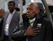 South African coach Shakes Mashaba during the Orange AFCON, Morocco 2015 Final Round Qualifier match between South Africa and Nigeria at Cape Town Stadium on September 10, 2014 in Cape Town, South Africa.