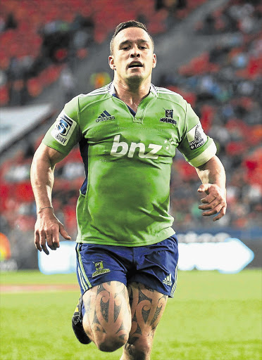 Colin Slade, who landed three conversions and three penalties for the Highlanders, who beat the Blues 38-28 yesterday