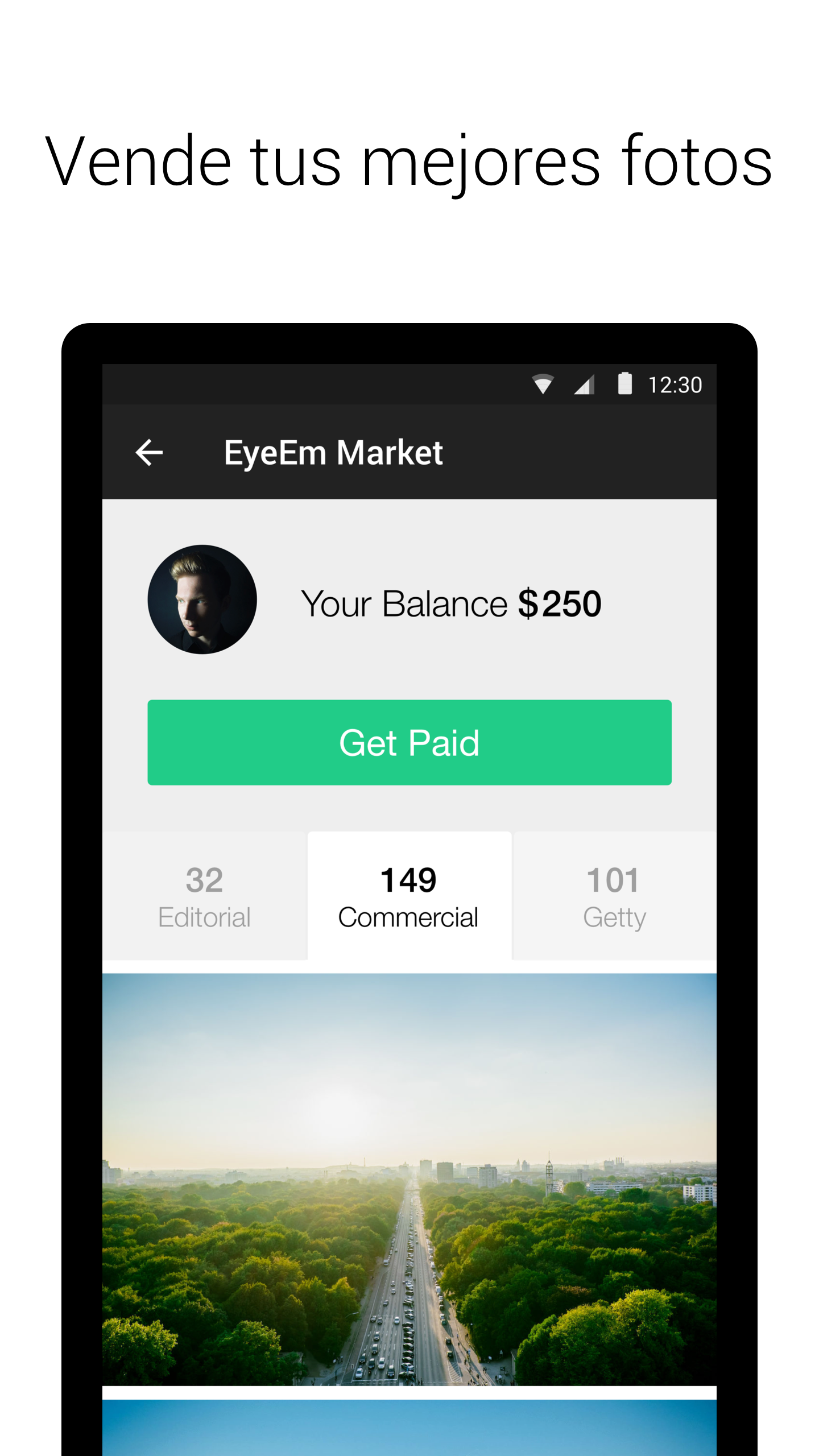 Android application EyeEm - Sell Your Photos screenshort