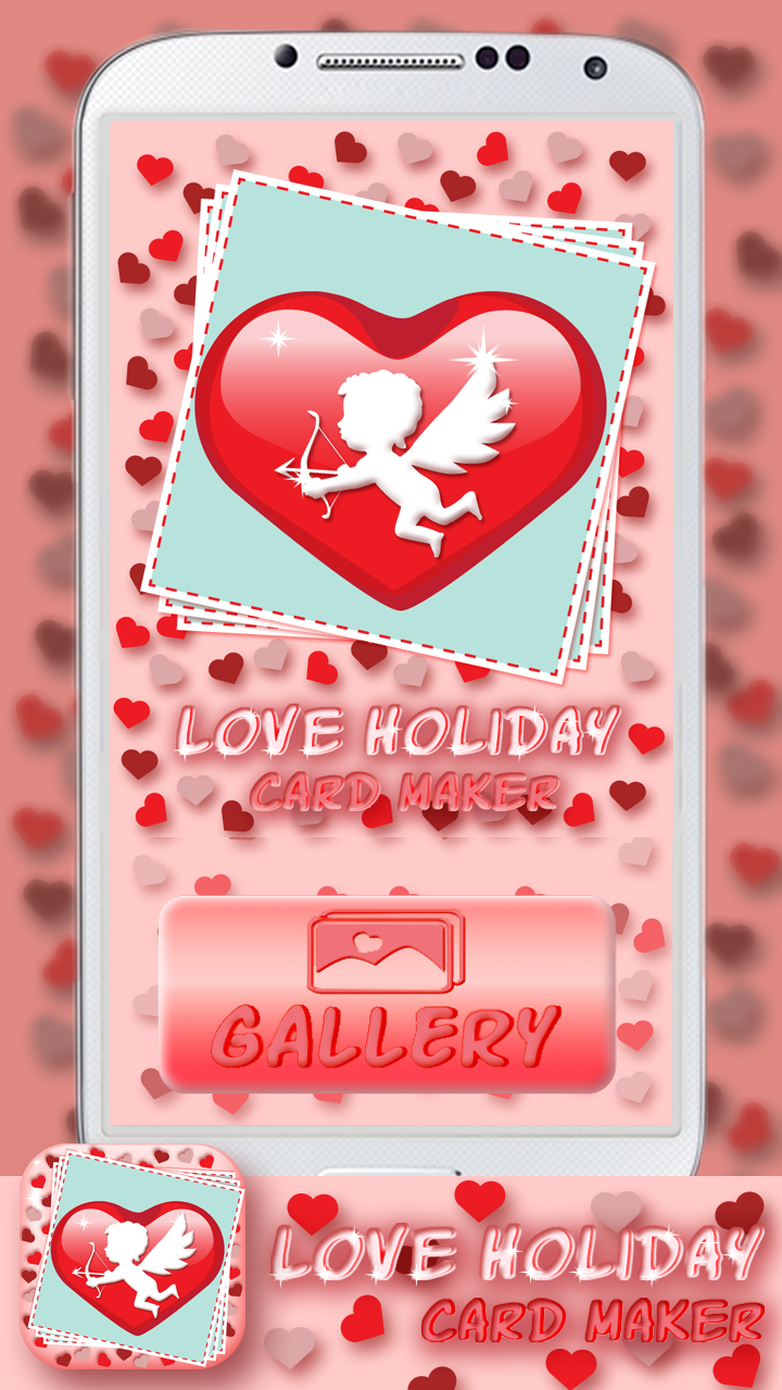 Android application Love Holiday Card Maker screenshort