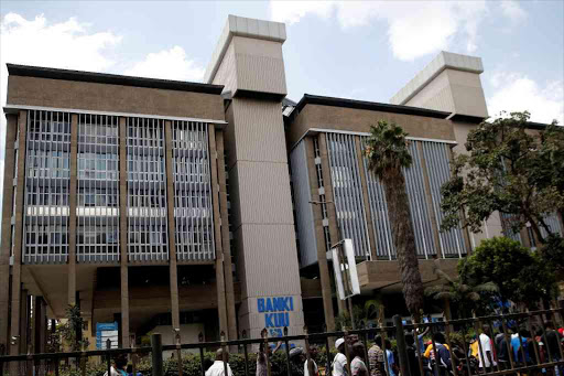 Central Bank of Kenya headquarters building on Haile Selassie Avenue in Nairobi