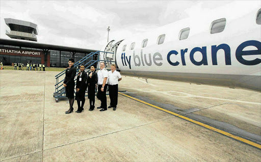 NO MORE: Fly Blue Crane has stopped operating its flights from Johannesburg to Mthatha Picture: LULAMILE FENI